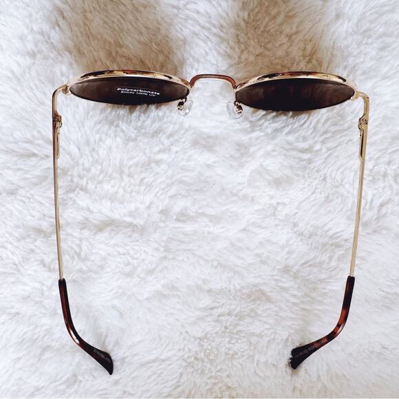 Henry Silver & Gold Rims Round Lens Sunglasses - Picture 2 of 8